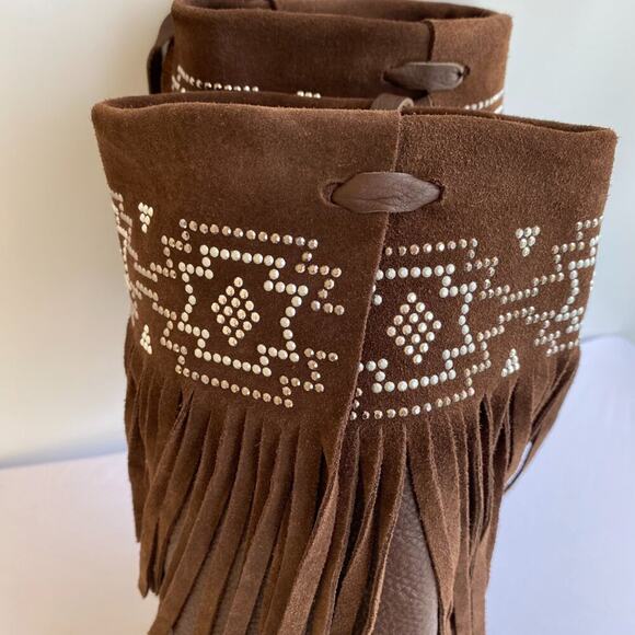 Hector Riccione slouchy moccasin style tall leather boots sz 7 - Picture 8 of 10